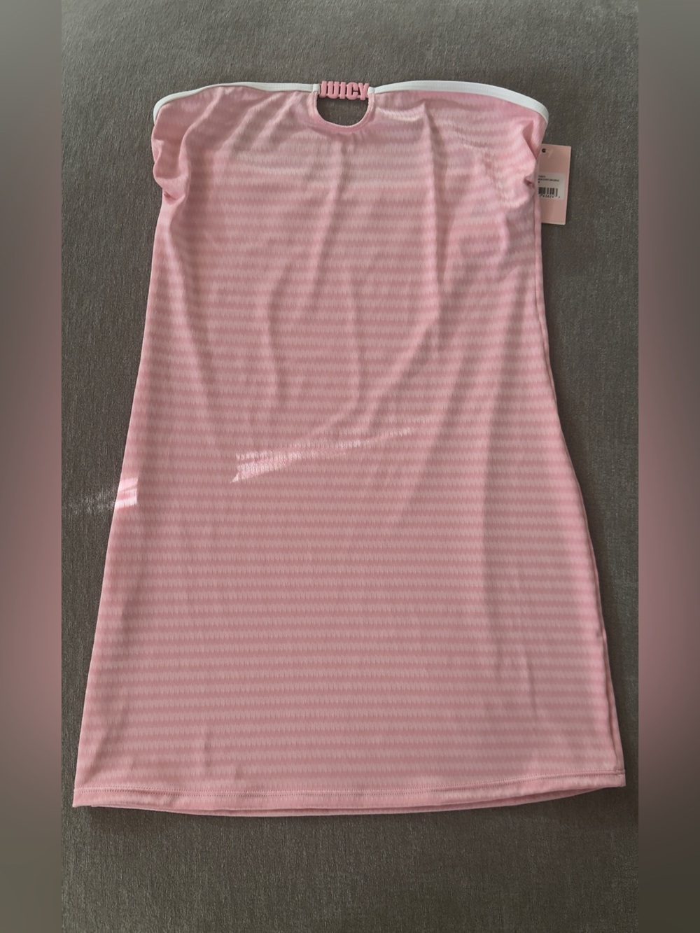Juicy Couture Strapless Pink mini swim dress  coverup size L NWT